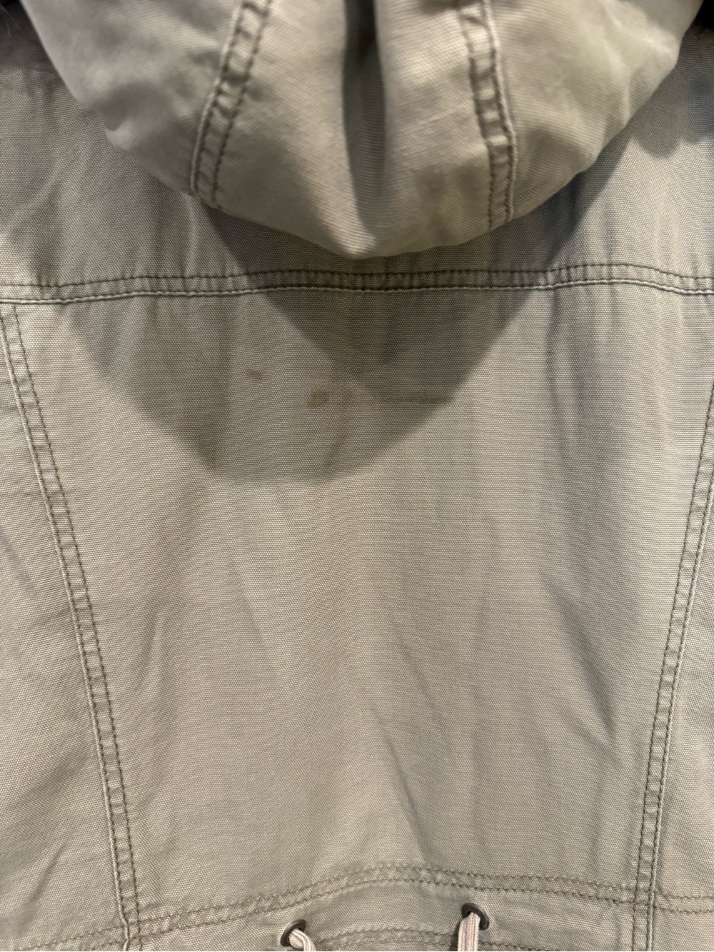 Abercrombie & Fitch Vintage Y2K Olive Utility Jacket with Fur Hood - Picture 9 of 14